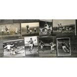 1950s Football Press Photos: Black and white mainly action shots with all but a couple having