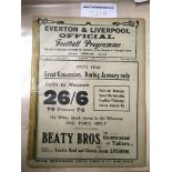 1910 England Trial Match At Liverpool Football Programme: Whites v Stripes played at Anfield.