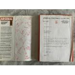 Arsenal Football Book Collection: 1986 history book signed inside dust jacket in red biro by 19 of