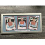 West Ham 1966 World Cup Winners Framed Print: Copies of the Typhoo tea cards produced of Moore Hurst