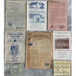 1954 Port Vale Away FA Cup Programmes + Tickets: All 6 away matches from the season Vale got to