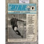 69/70 Coventry City Signed Football Programme: 11 autographs to cover of folded home programme v