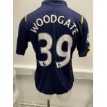 Tottenham 2009/2010 Match Worn Football Shirt: Blue short sleeve away shirt made by Puma with