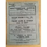 36/37 Walthamstow Avenue v Exeter City FA Cup Football Programme: Very good condition dated 17 12