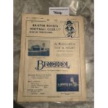 35/36 Bristol Rovers v Notts County Football Programme: 3rd Division match dated 31 8 1935. Good