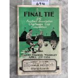 1933 FA Cup Final Football Programme: Manchester City v Everton in good condition with no team