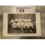 Wimbledon 1905/1906 Football Team Postcard: Good condition with message address and halfpenny