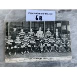 Watford 1906/1907 Football Team Postcard: With message to rear and 1906 date stamped halfpenny