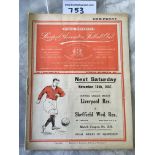 37/38 Liverpool v Brentford Football Programme: Very good condition with no team changes dated 6