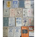 53/54 Port Vale Away Football Programmes: Near complete with 24 programmes in mainly good condition,
