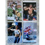 Sporting Great British Signed Photos: Hand signed in black marker on colour 12 x 8 photos of Joe