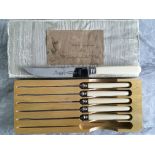 Tottenham 1972 UEFA Cup Final Set Of Knives: Unused set of 6 in wooden holder then slipped into