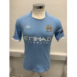 Manchester City 2010/2011 Match Worn Football Shirt: Worn for the Europa League. Number 34 De Jong