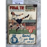 1932 FA Cup Final Football Programme: Arsenal v Newcastle played at Wembley in fair/good