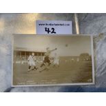 Portsmouth v Fulham Football Action Postcard: Excellent condition with no writing to rear. Printed