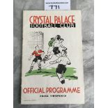 38/39 Crystal Palace v Walsall Football Programme: 3rd Division match dated 18 2 1939. Very good