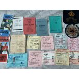 Football Ticket + Memorabilia: 9 tickets mainly 70s to include 71/72 Reading v Blyth Spartans, 73/74