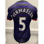 Arsenal 2012/2013 Match Issued Football Shirt: Purple and black short sleeve away shirt made by Nike