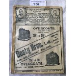 1908/1909 Liverpool v Sheffield United Football Programme: Fair condition programme with no team
