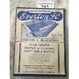 37/38 Everton v Blackpool Football Programme: Fair condition programme with no team changes. Dated