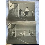 48/49 Arsenal v Sheffield United Football Press Photos: 2 different shots of Rooke scoring in the