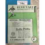 38/39 Port Vale v Crystal Palace Football Programme: Good condition 3rd Division match with no