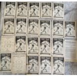 56/57 Port Vale Home Football Programmes: Complete and includes single cards v Barnsley FA Cup