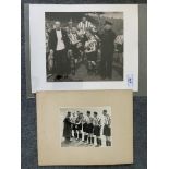 Sunderland 1937 FA Cup Winners Football Photos: Almost 10 x 8 original press photo stuck to board of