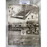 38/39 Blackpool v Everton Football Programme: Top right hand corner missing only affecting border