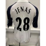 Tottenham 2005/2006 Match Worn Football Shirt: White short sleeve home shirt made by Kappa with