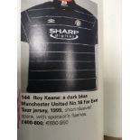 1999 Manchester United Far East Tour Match Issue No 16 Football Shirt: Short sleeve blue shirt