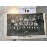 Sunderland 1913 FA Cup Finalists Football Team Postcard: Very good condition with no writing to