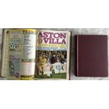 Aston Villa Bound Volumes Of Football Programmes: Complete run from 69/70 to the early 80s plus a