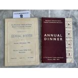 1956 Manchester United Signed Football Menu: Manchester Masons annual dinner signed inside by guests
