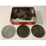 A good box of mixed coinage etc..