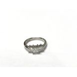 A certificated 18ct white gold 1.0ct F-G colour pr
