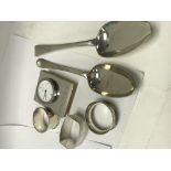 A Collection of silver including two table spoons