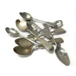 A collection of silver spoons weighing in total ap