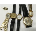 A collection of five dress watches including garra