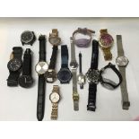 A collection of 15 mixed watches.