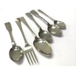 A collection of silver Hallmarked cutlery weighing