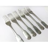 Six Hallmarked silver forks weighing in total appr