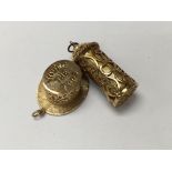 Two 9 ct gold charms 12 grams total weight