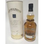A Bottle of Old Pulteney 12 year old Single Malt S
