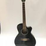 An A Fisher & Co JW10C acoustic guitar in black. N