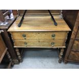 An Oak dressing chest the rectangular top above tw