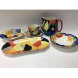 A collection of Grays Art Deco ceramics including