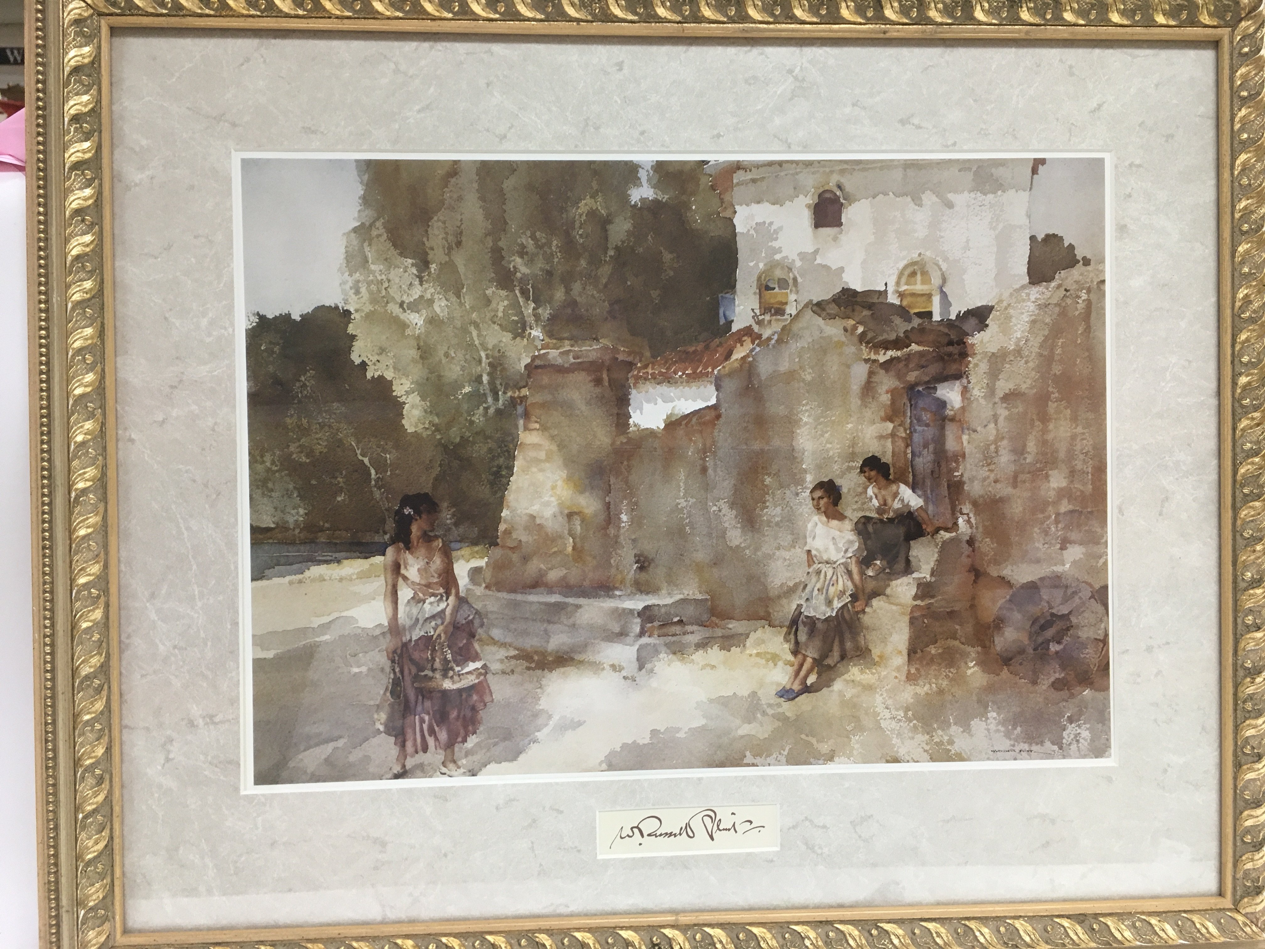 Four Russell Flint prints typically depicting vari - Bild 3 aus 4