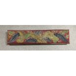 An elongated Victorian tapestry and beadwork foot