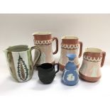 A collection of ceramics comprising the graduated